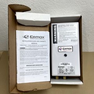 EEMax EX2412T Thermostatic Electric Tankless Water Heater, 120v, 2.4 kW, 20A